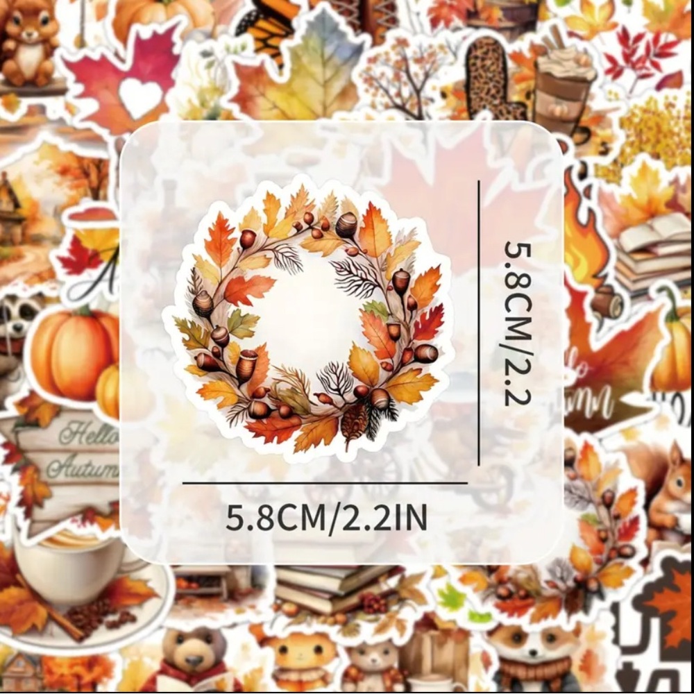 50pc Autumn Stickers - Picture 2 of 5